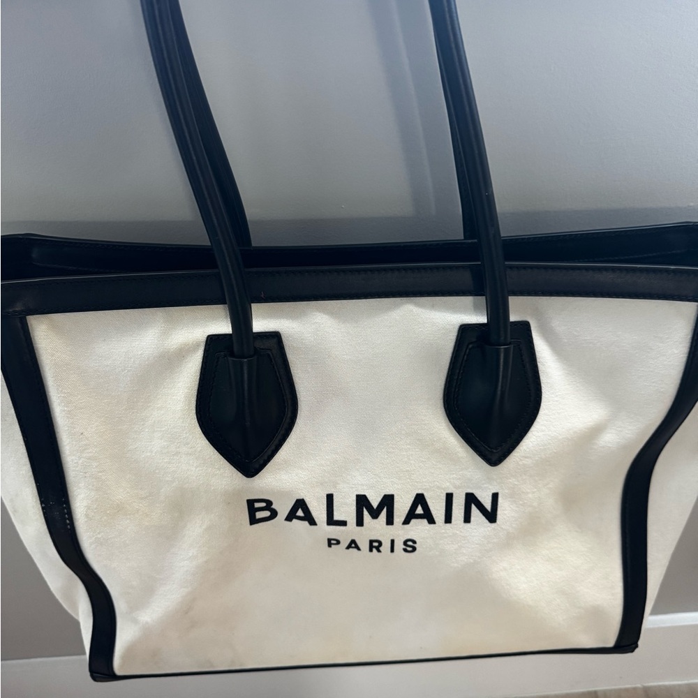 Balmain Black and White Tote